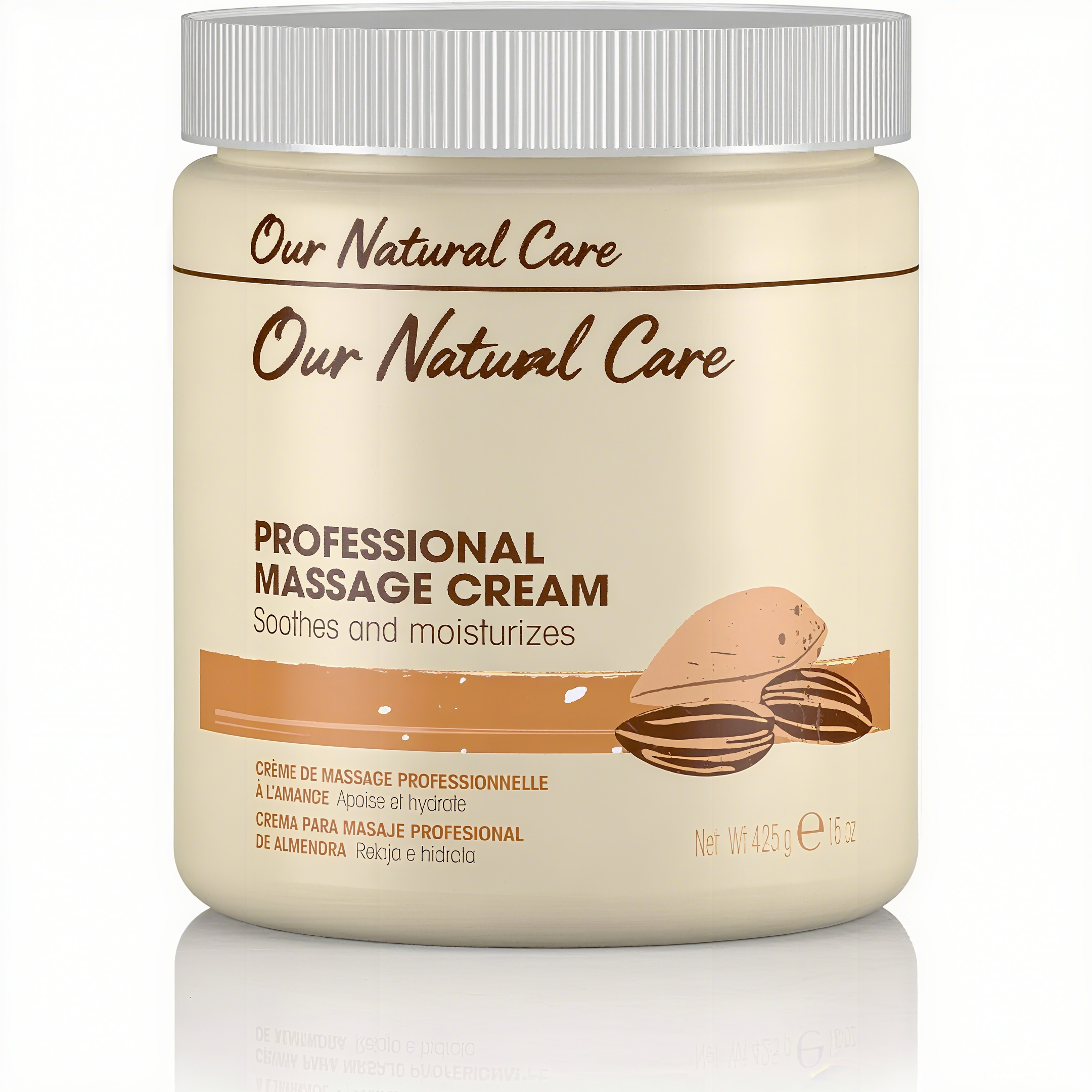 Professional Massage Cream, Almond, 15 Oz