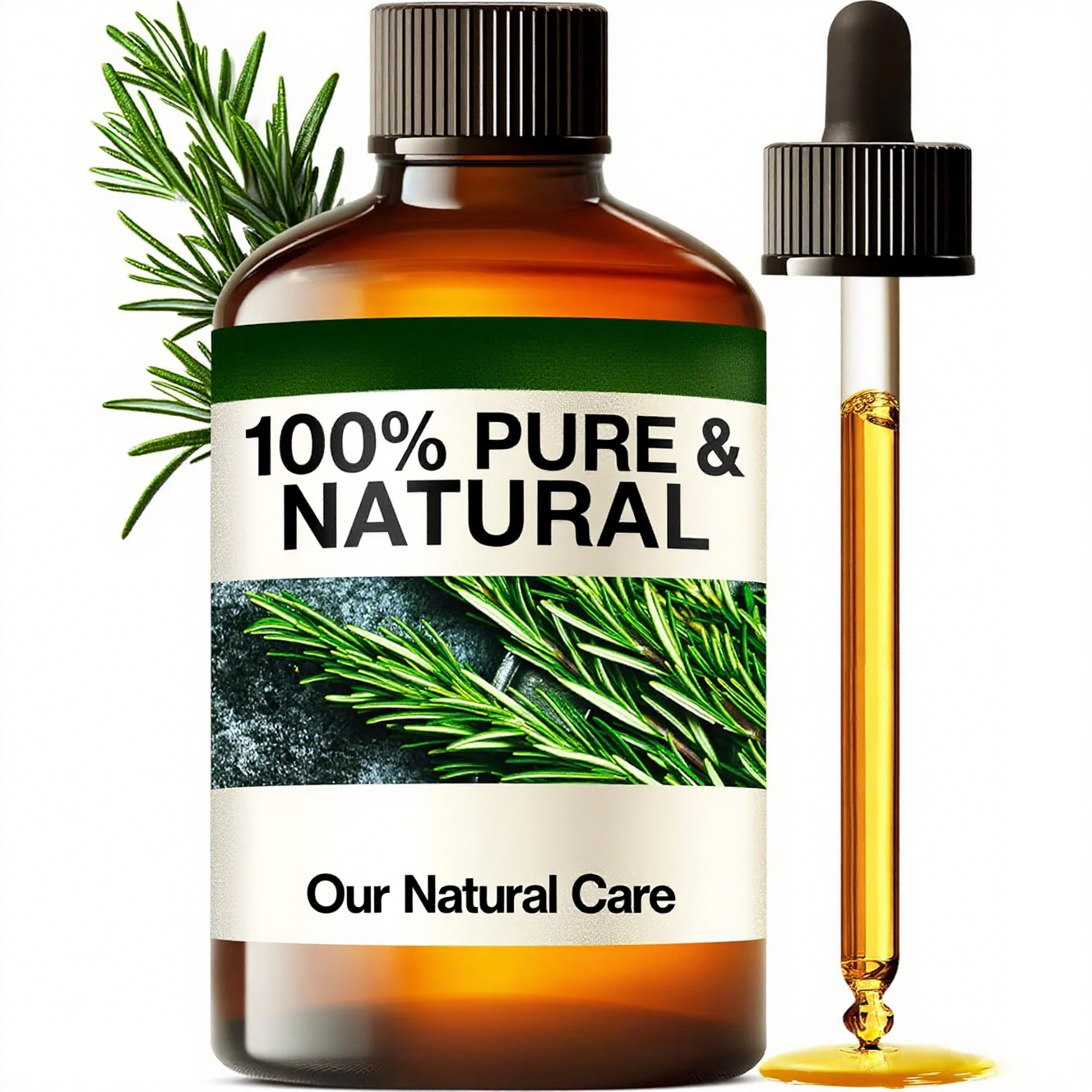 100% Pure & Natural Rosemary Oil for Hair, Skin (4 Fl Oz / 118 ml)